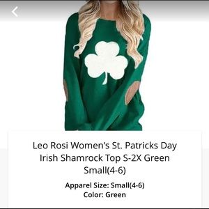 Leo Rossi Claudia Shamrock lightweight sweatshirt